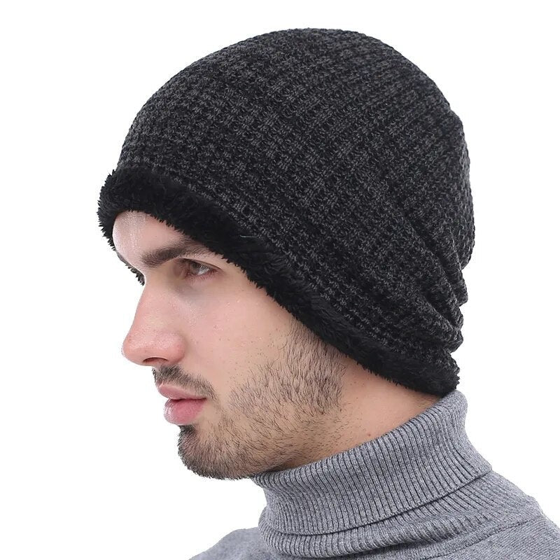 Winter Beanie Knit Hat Men Caps Mask Baggy Bonnet Soft Skullies Beanies Winter Hats For Men Women Cap Hat