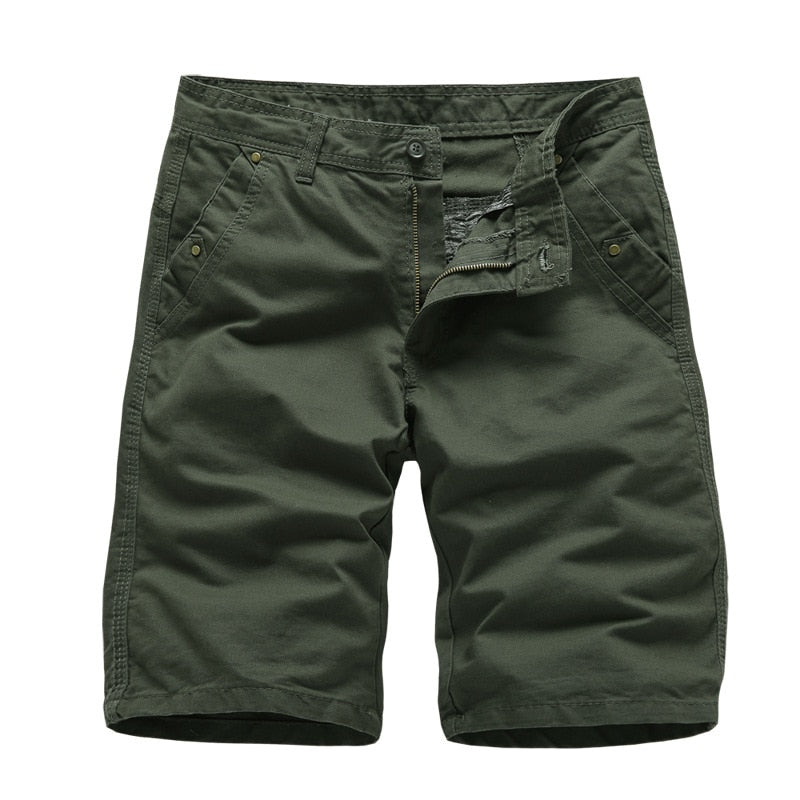 Military Solid Cargo Shorts Men Summer Outwear Multi-pocket Men Shorts High Quality Cotton short