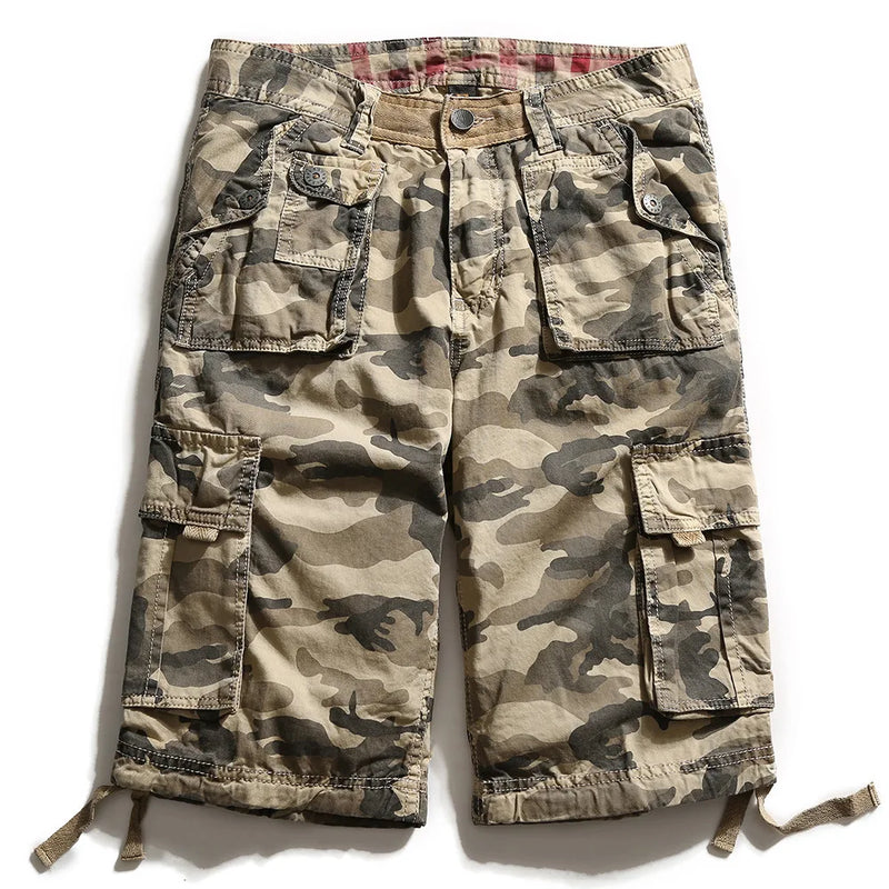 Summer Military Camo Cargo Shorts Camouflage Multi-Pocket Army Casual Shorts