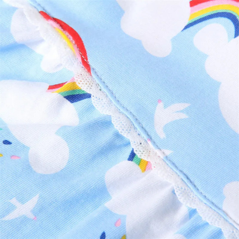 Sling kids girls dresses Rainbow Cloud Summer Baby Girls Sleeveless Dress Cotton Children Clothing Fashion frock