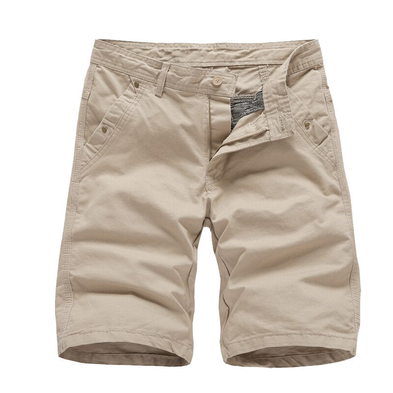 Military Solid Cargo Shorts Men Summer Outwear Multi-pocket Men Shorts High Quality Cotton short