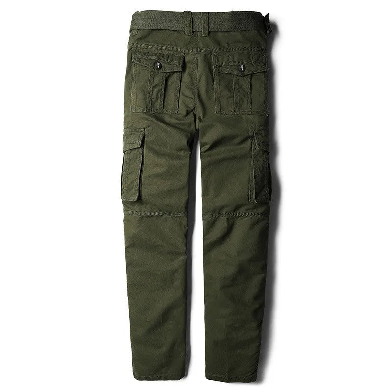 Casual Men Tactical Cargo Pants Cotton Baggy Overalls Trousers Military Pants