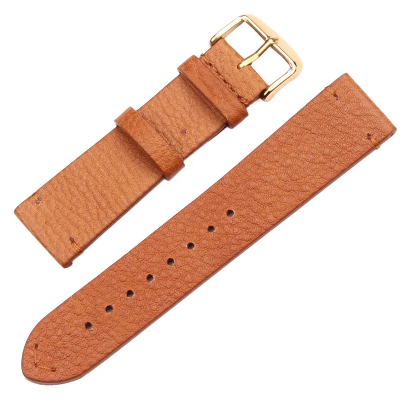 Genuine Leather Watchbands Smooth Wrist Watch Band Strap Belt