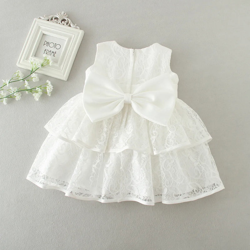 Baby Girl Dress Hollow Lace Princess Infant Wedding Party Dresses baby girl