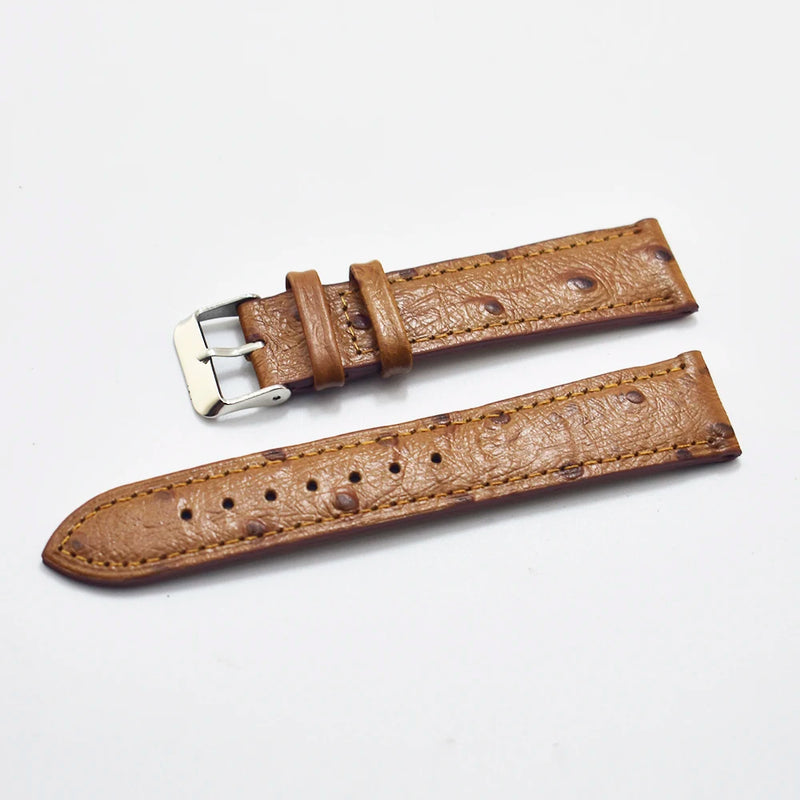 Genuine Leather Watchbands Pattern Band Strap Steel Pin buckle Wrist Belt Bracelet