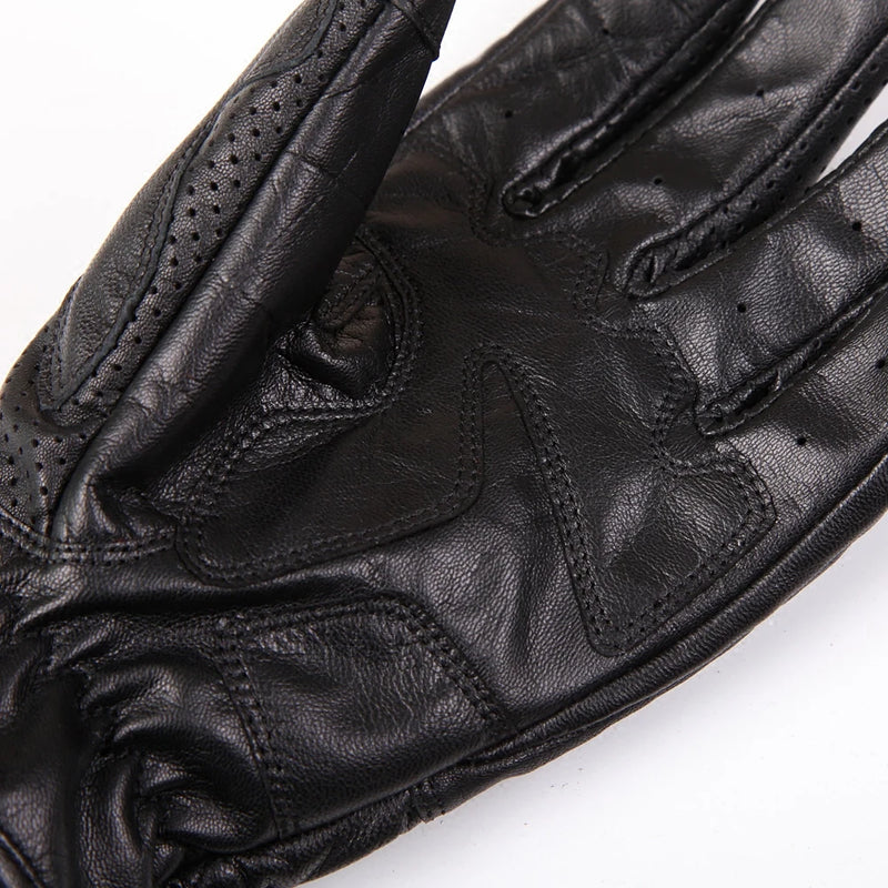 Motorcycle Gloves Male Fingers Touchscreen Men Leather Gloves Anti-Skid Off-Road Driving Breathable Sheepskin Gloves