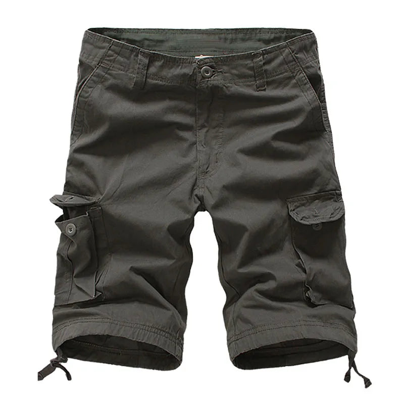 Summer Men Casual Shorts Loose Fit Knee Length