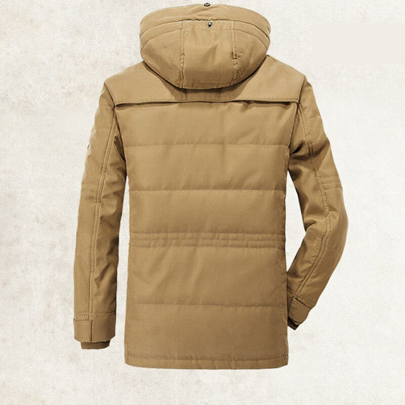 Winter Parkas men Warm Cotton-Padded Jacket men Fleece With Fur parkas