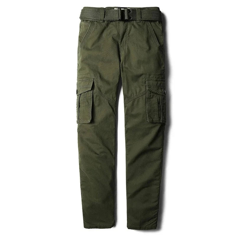 Casual Men Tactical Cargo Pants Cotton Baggy Overalls Trousers Military Pants