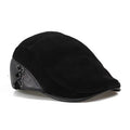 Genuine Leather Caps Beret Man Casual Fitted Duckbill Hats Male