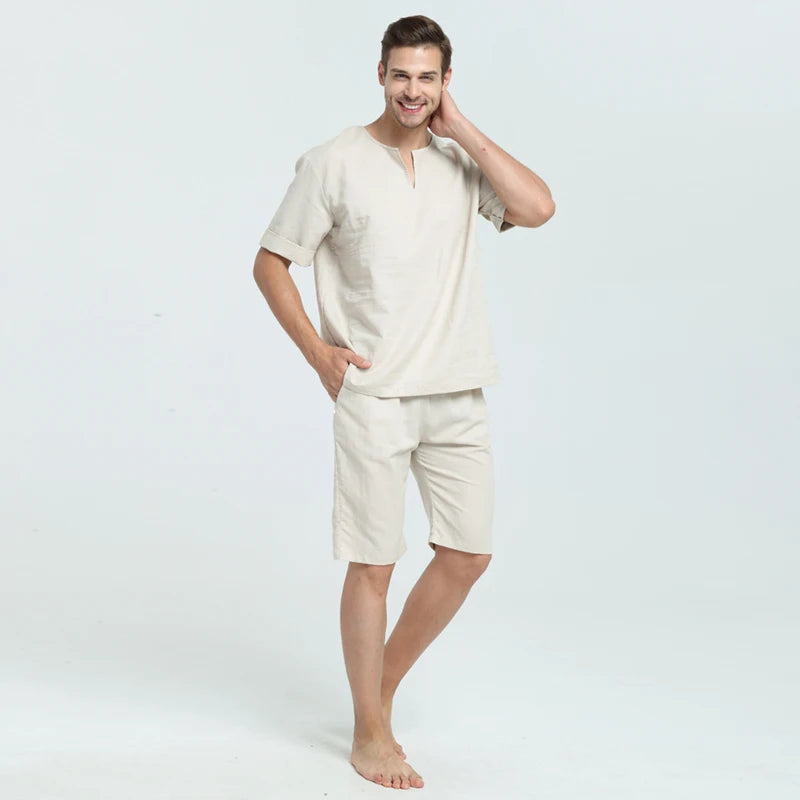 Men Summer and Spring Short Top Sleepwear Loungewear pyjama Sets