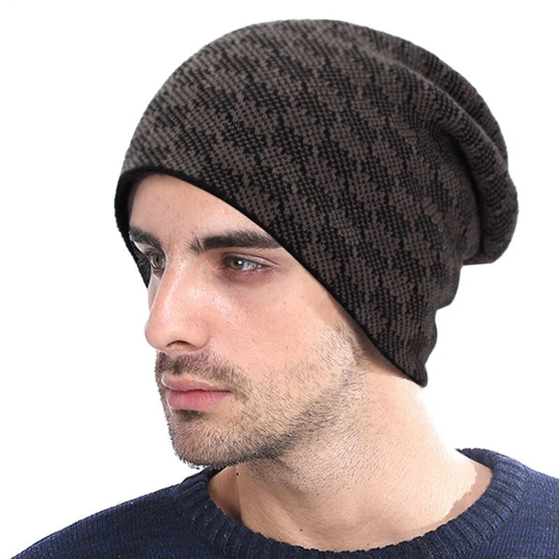 Knitted Hat Winter Beanie Men Women Caps Warm Thick Bonnet Mask Wool Skullies Beanies Winter Hats For Men Hat