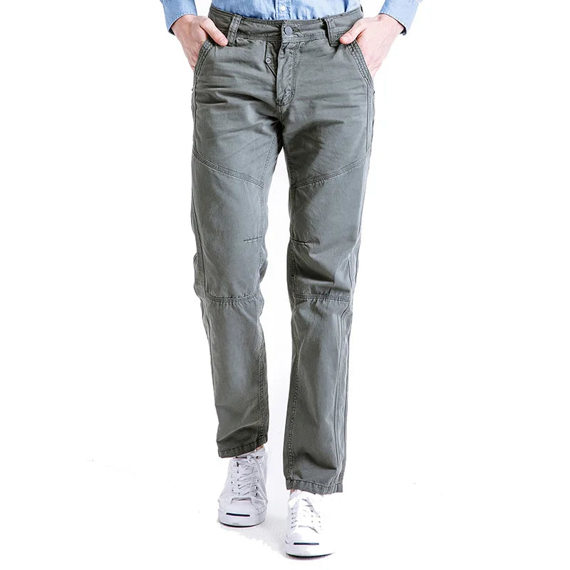 Men Casual Cotton Cargo Pants Overalls Trousers Workwear