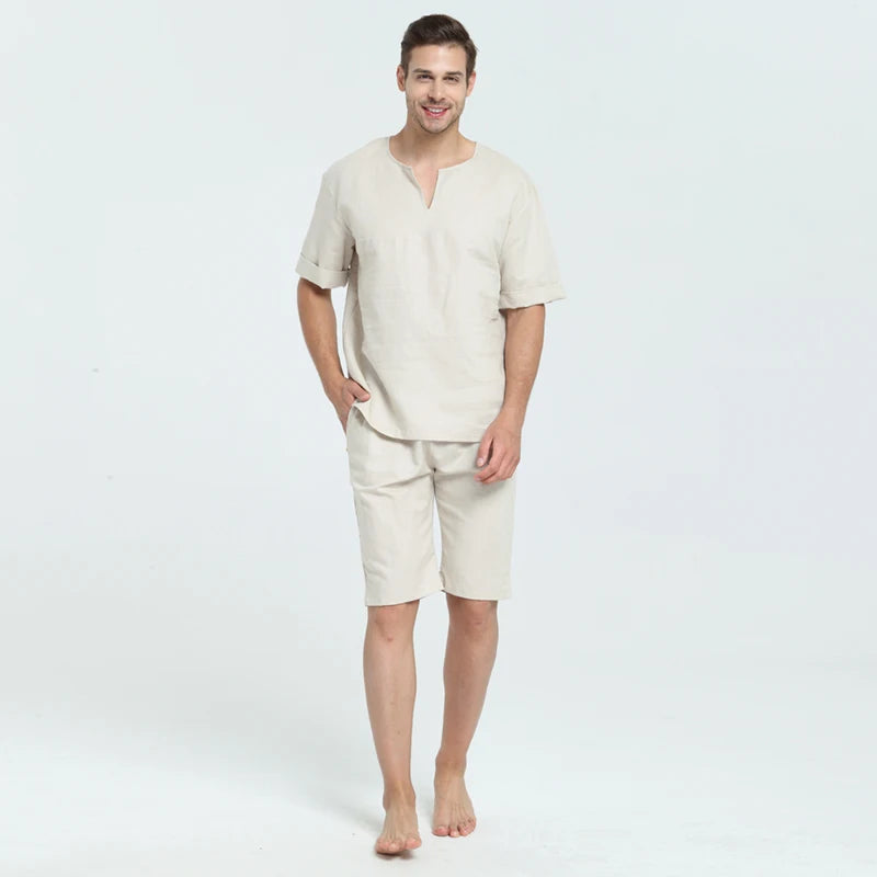 Men Summer and Spring Short Top Sleepwear Loungewear pyjama Sets