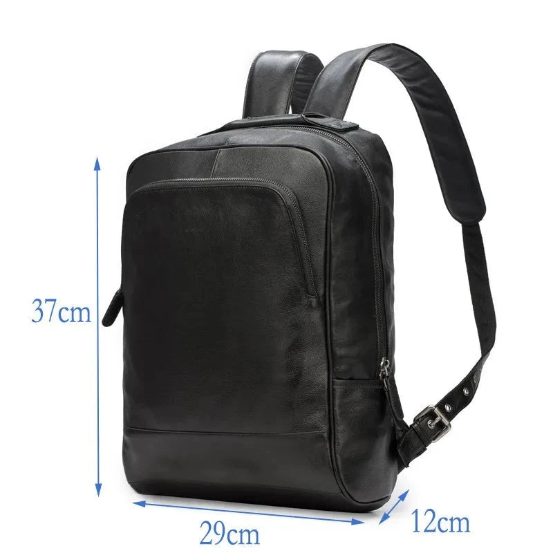 Genuine Leather Backpack Men Leather Genuine Shoulder Bag Backpack Men