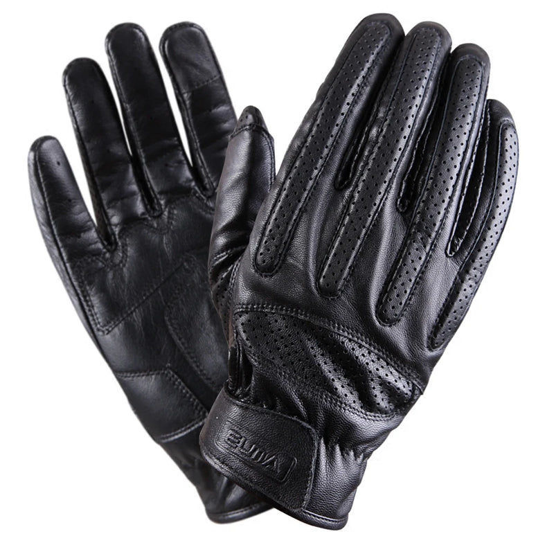 Motorcycle Gloves Male Fingers Touchscreen Men Leather Gloves Anti-Skid Off-Road Driving Breathable Sheepskin Gloves