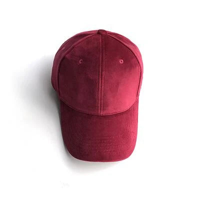 Velvet Snapback Baseball Cap Winter Autumn Flat Hat Bone cap