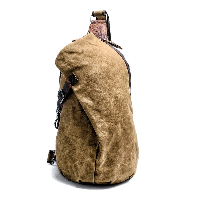 Batik Chest pack retro men canvas shoulder bag leisure dumplings bag