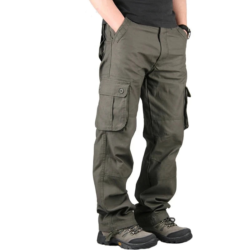 Men Cargo Pants Casual Cotton Trousers Multi Pocket Men Military Cargo Pants