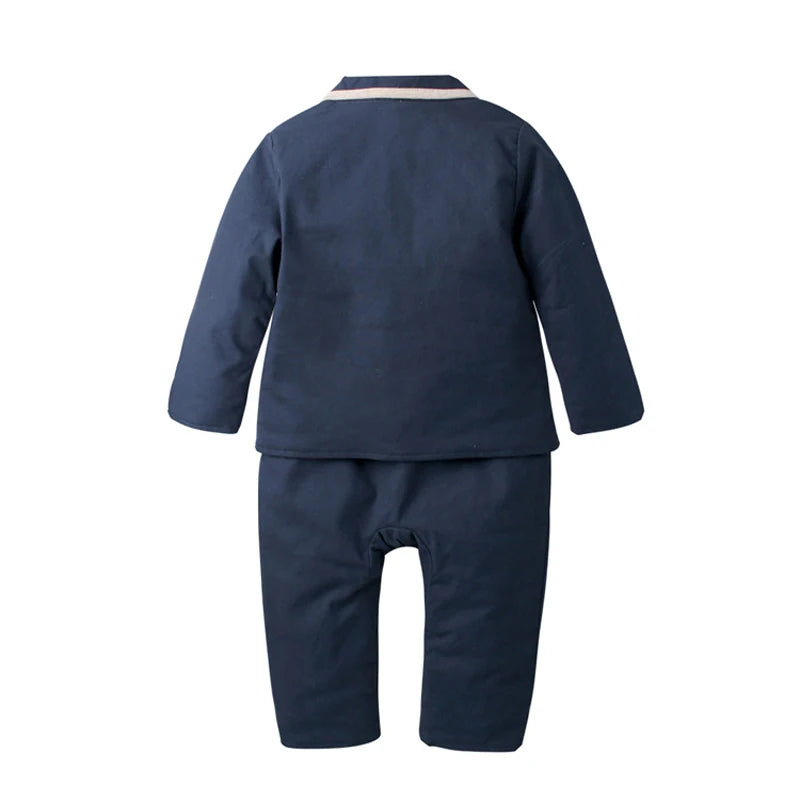 New Baby Boy Clothes Formal Kid Newborn Rompers Sets Jumpsuit  Jacket Coat 2Pcs/set