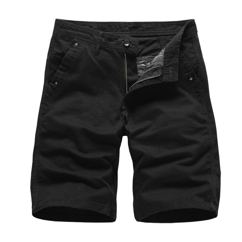 Military Solid Cargo Shorts Men Summer Outwear Multi-pocket Men Shorts High Quality Cotton short