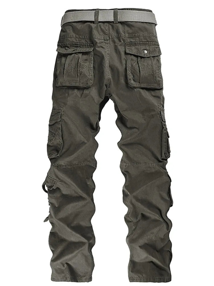 Casual Cargo Pants Men Work Pants Male Straight Leg Casual Workwear with Military Cargo Pants