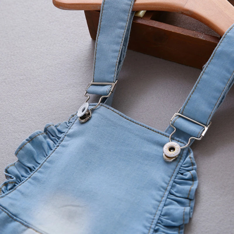 Summer Baby Girls Clothing Kids Overalls Lace Denim Suspender Bib Skirts Cute Toddler Straps Skirt Clothes