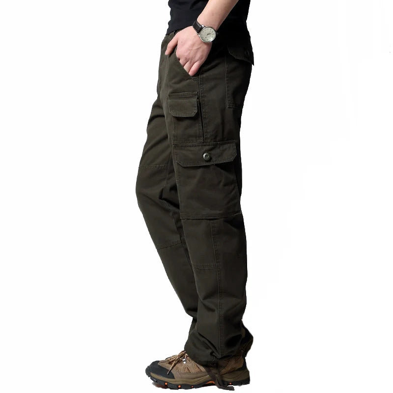 Men Cargo Pants Military Army green Loose Fit Outdoor Tactical Training Baggy Cargo Pants Big Pockets