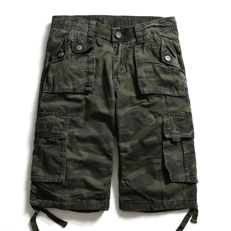 Summer Military Camo Cargo Shorts Camouflage Multi-Pocket Army Casual Shorts