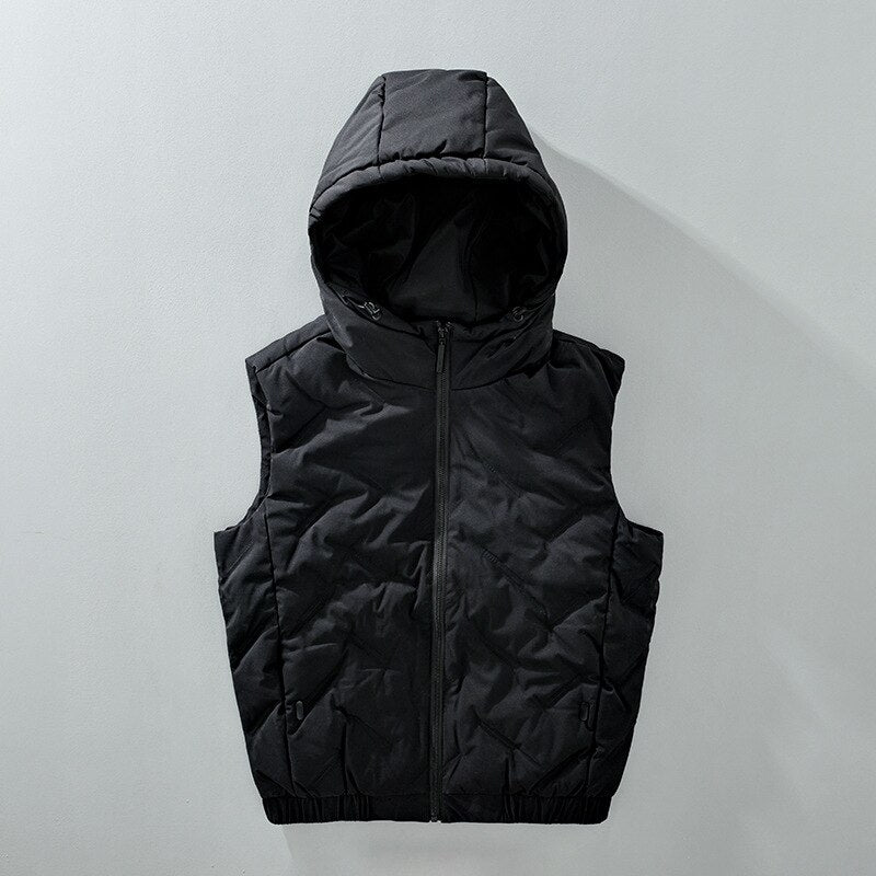 Men Hoodie Waistcoat Fleece Lightweight Zipper Fly Basic Comfy Soft Youth Solid Casual Gentlemen Handsome Outdoor Vest