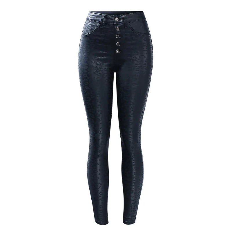 Leopard Pattern Jeans Woman Stretch Skinny Denim Jean Pants Jeans For Women