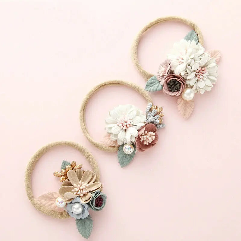 Newborn Baby Flowers Headband Elastic Princess Headbands Child Kids Cute Gifts