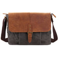 Men Canvas Leather Messenger Bag Male Casual Vintage Shoulder Bags Waterproof Crossbody Bags High Quality Travel Bag