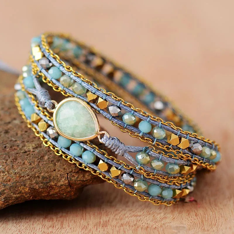 Unique Wrap Bracelets Bling Crystals Strands Beads Bracelet Bohemian Vegan Jewelry