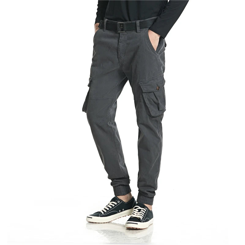 Men's Thick Trousers Casual Outdoor Sports Overalls Retro Trendy Hip-hop Pants