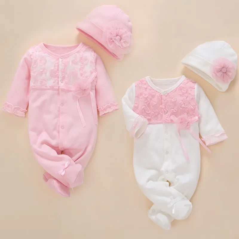 Newborn Baby Girl Clothes Months Romper Summer Cotton Jumpsuit Footwear Rompers