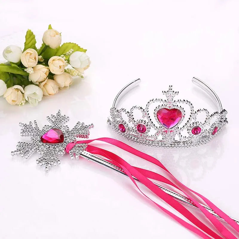 Girls Princess Crown Hair Accessories Bridal Crown Crystal Diamond Tiara Hoop Headband Hair Bands For Kids Party Hairbands