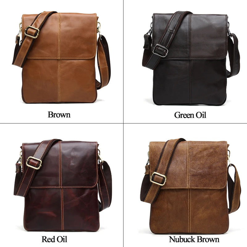 Genuine Leather Men Bags Male Flap Bag Casual Shoulder Crossbody bag Handbags