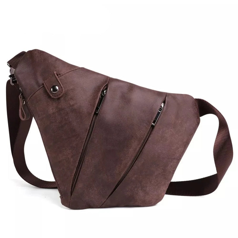 Genuine Leather Men Messenger Bag Casual Crossbody Bag Men's Handbag Men Chest Bag Male Shoulder Bag