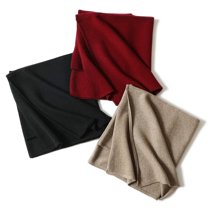 Cashmere Scarf Women Poncho Shawl Luxury Brand collar cloak Winter warm Foulard