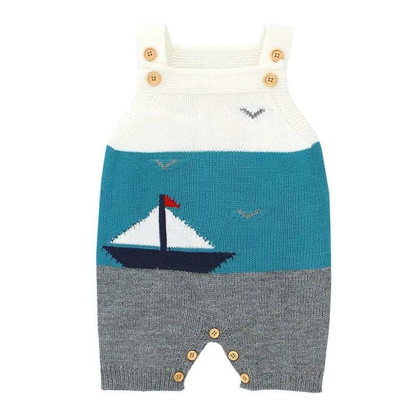 Infant Baby Spring Autumn Sweaters Cartoon Casual Kids Boy Girl Rompers 0-18 Months Knitting Boy New Year Clothes