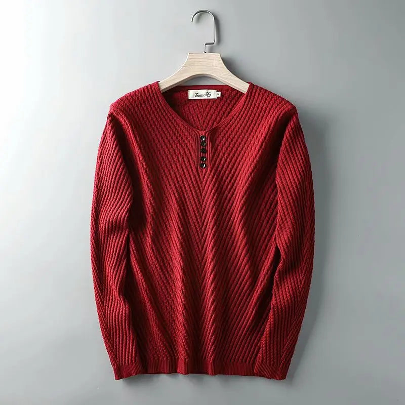 Sweaters Pullover Men Solid Warm Slim Fit Sweater Men Knitwear Pull Comfortable Knitted Outwear