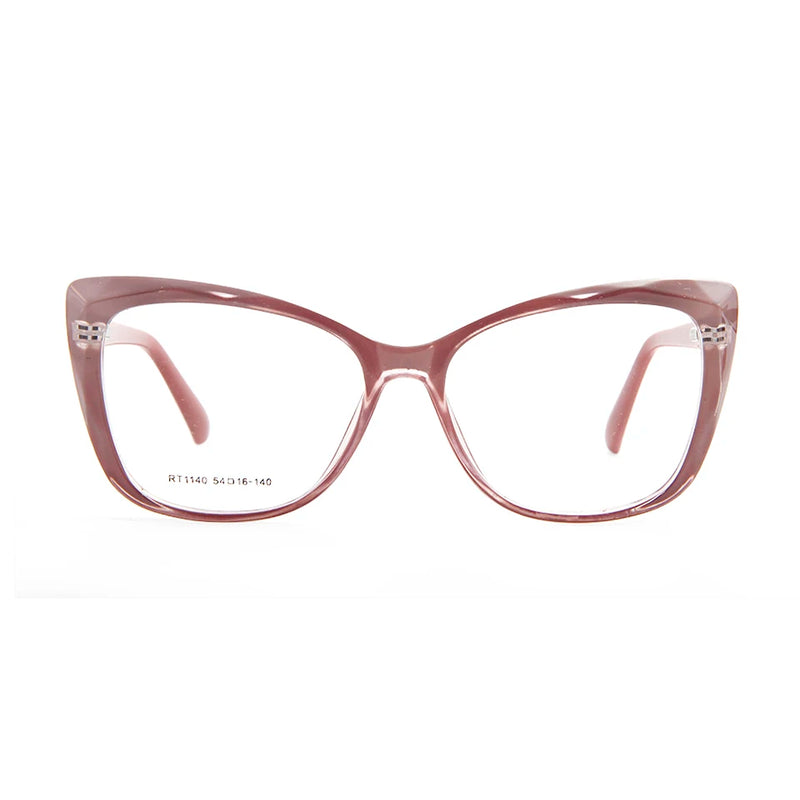 Cat Eye Optical Glasses Frame Women Diamond Eyeglasses Frame Prescription Myopia Glass Ladies Trend Eyewear Spring Hinge