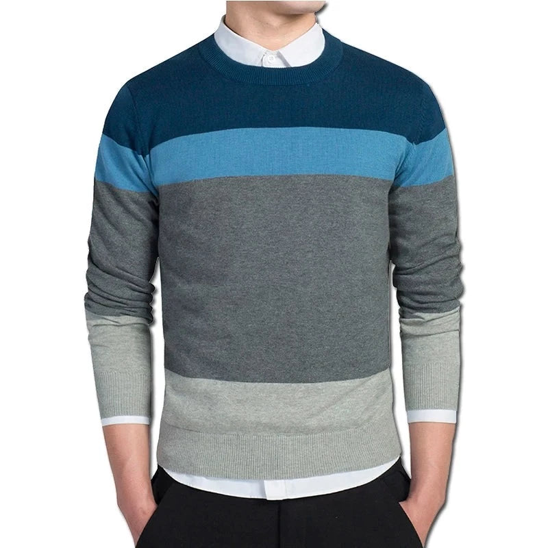 Men Sweaters and Pullovers Men's Casual Slim Fit Long Sleeved Knitted Sweaters Pullovers Male Clothes