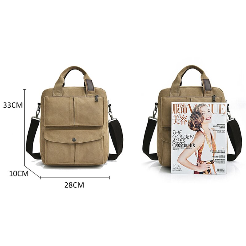 Men Vintage Canvas Messenger Bags Men Crossbody Shoulder Bag Solid Male Handbag Designer