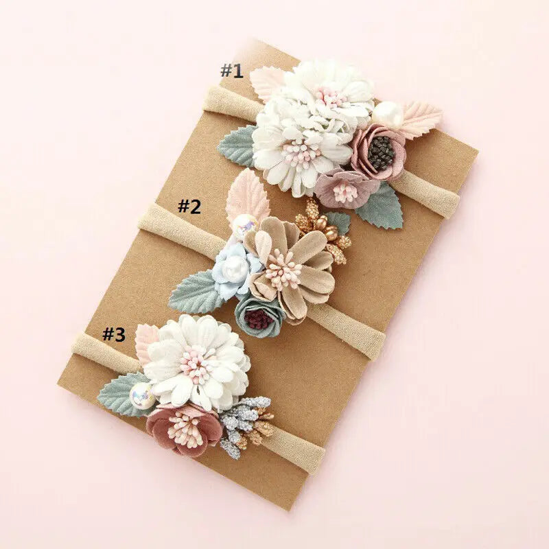 Newborn Baby Flowers Headband Elastic Princess Headbands Child Kids Cute Gifts