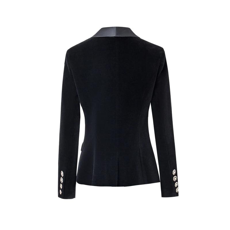 Spring Brief Design Single Buttons Velvet Basic Slim Women Blazers Casual Jackets