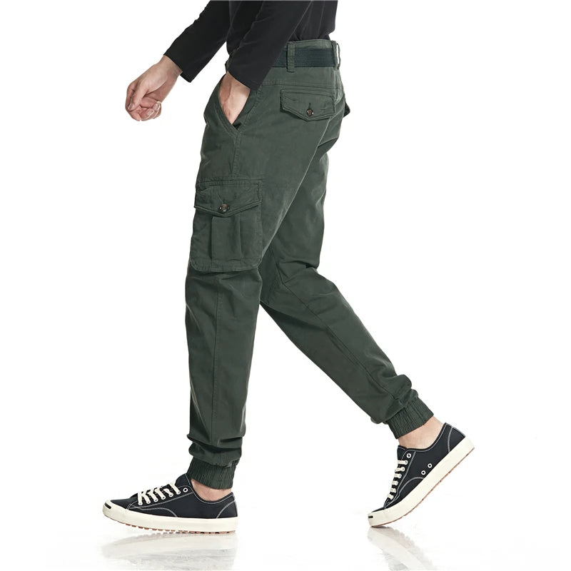 Men's Thick Trousers Casual Outdoor Sports Overalls Retro Trendy Hip-hop Pants