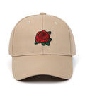 Embroidery Rose Flower Adjustable Baseball Caps Men Women Snapback Hats Casual Visor Sun Hats Street