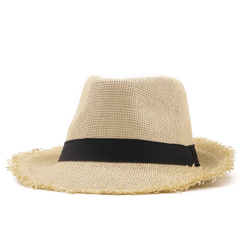 Hat Men Summer Panama Cap Casual Trilby Fedora Hat Male